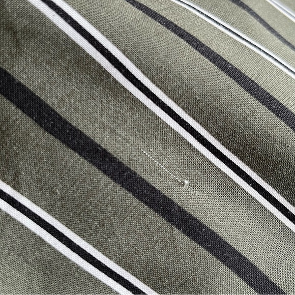 Torrid Olive Stripe Maxi Challis Off-Shoulder Crop Top Size 5X - Picture 11 of 12